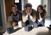 Arthur Darvill, Matt Smith, and Karen Gillan in DOCTOR WHO - Series 7 - "The Power of Three" | ©2012 BBC America