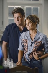 Nathan Fillion and Stana Katic in CASTLE - Season 5 - "Murder, He Wrote" | ©2012 ABC/Eric McCandless