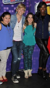 Raini Rodriguez, Ross Lynch, Laura Marano and Coco Jones at the Radio Disney N.B.T. (Next Big Thing) event | ©2012 Sue Schneider