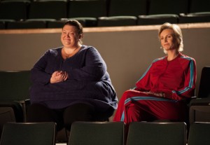 Trisha Rae Stahl and Jane Lynch in GLEE - Season 4 - "Glee, Actually" | ©2012 Fox/Eddy Chen