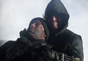 Stephen Amell as The Arrow in "Trust But Verify" | (c) 2013 Jack Rowand/The CW