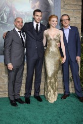 Stanley Tucci, Nicholas Hoult, Eleanor Tomlinson, Bill Nighy at the Los Angeles premiere of JACK THE GIANT SLAYER | ©2013 Sue Schneider