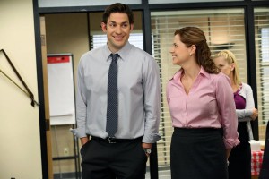 John Krasinski and Jenna Fischer in THE OFFICE - Season 9 - "Dwight Christmas" | ©2013 NBC/Byron Cohen