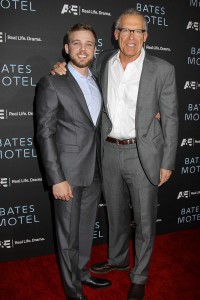 Max Thieriot and Carlton Cuse at the A&E Network premieres BATES MOTEL | ©2013 Sue Schneider
