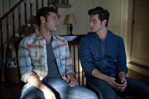 Nico Tortorella and Adan Canto in THE FOLLOWING - Season 1 - "The Poet's Fire" | ©2013 Fox/David Giesbrecth