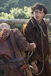 Priest Athelstan (George Blagden) visits Ragnar's home in VIKINGS "Dispossessed" | (c) Jonathan Hession/History