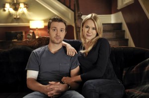 Sam Huntington and Kristen Hager in BEING HUMAN - Season 3 - "Of Mice and Wolfmen" | ©2013 Syfy/Yanick MacDonald