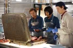 TJ Thyne and Tamara Taylor in BONES - Season 8 - "The Friend in Need" | ©2013 Fox/John Johnson