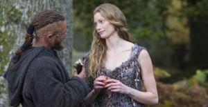 Ragnar (Travis Fimmel) woos Princess Aslaug in VIKINGS "All Change" | (c) 2013 History/Jonathan Hession