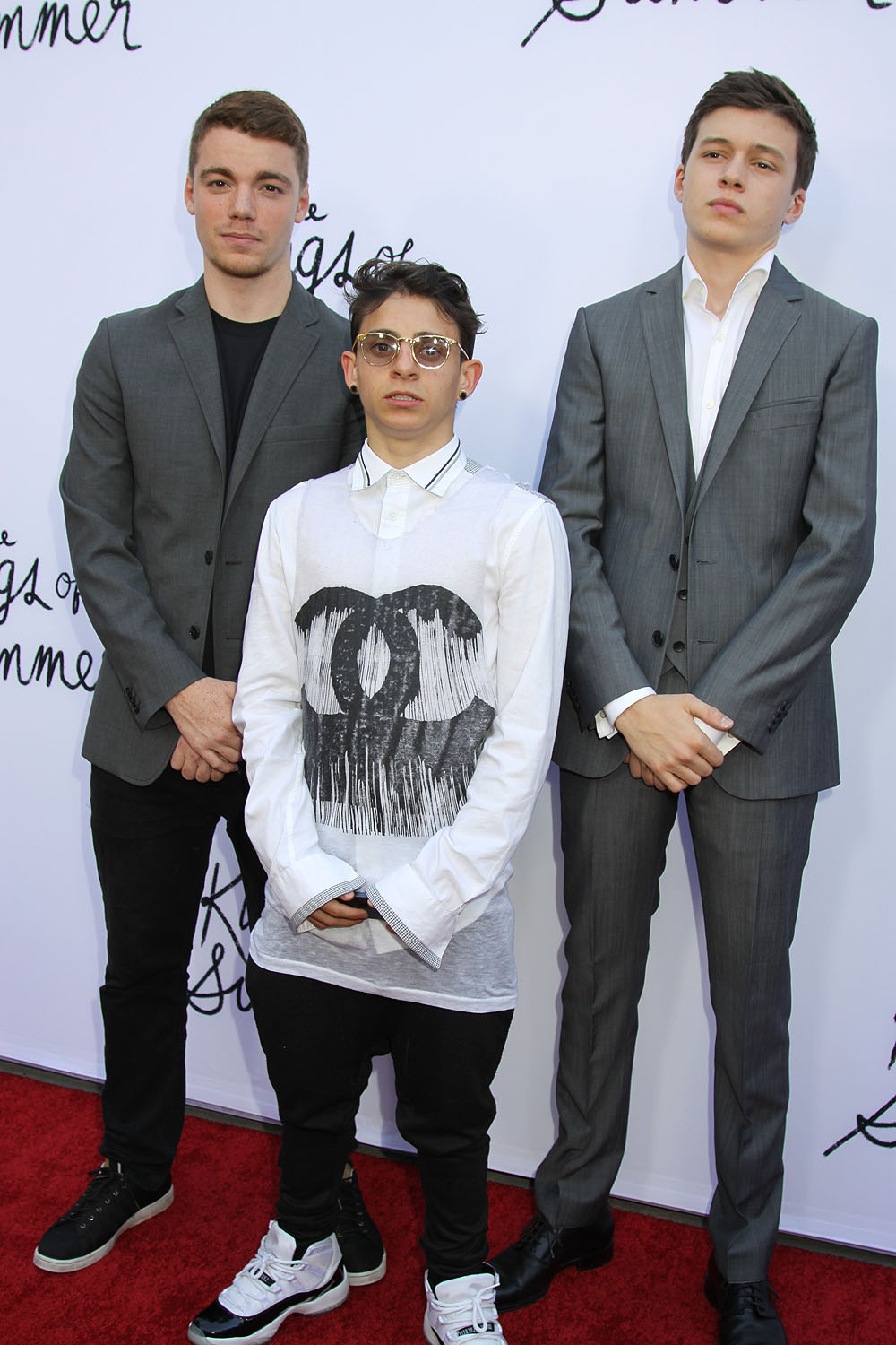 Gabriel Basso, Moises Arias and Nick Robinson at the Los Angeles special sc...