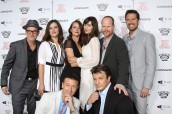 Cast Shot L - R: Clark Gregg, Emma Bates, Amy Acker, Jillian Morgese, Joss Whedon, Alexis Denisof - Front: Josua Zar and Nathan Fillion at the Los Angeles Premiere Screening of MUCH ADO ABOUT NOTHING | ©2013 Sue Schneider