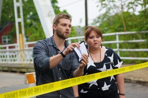 Mike Vogel and Jolene Purdy in UNDER THE DOME - Season 1 - "Blue on Blue" | ©2013 CBS/Kent Smith