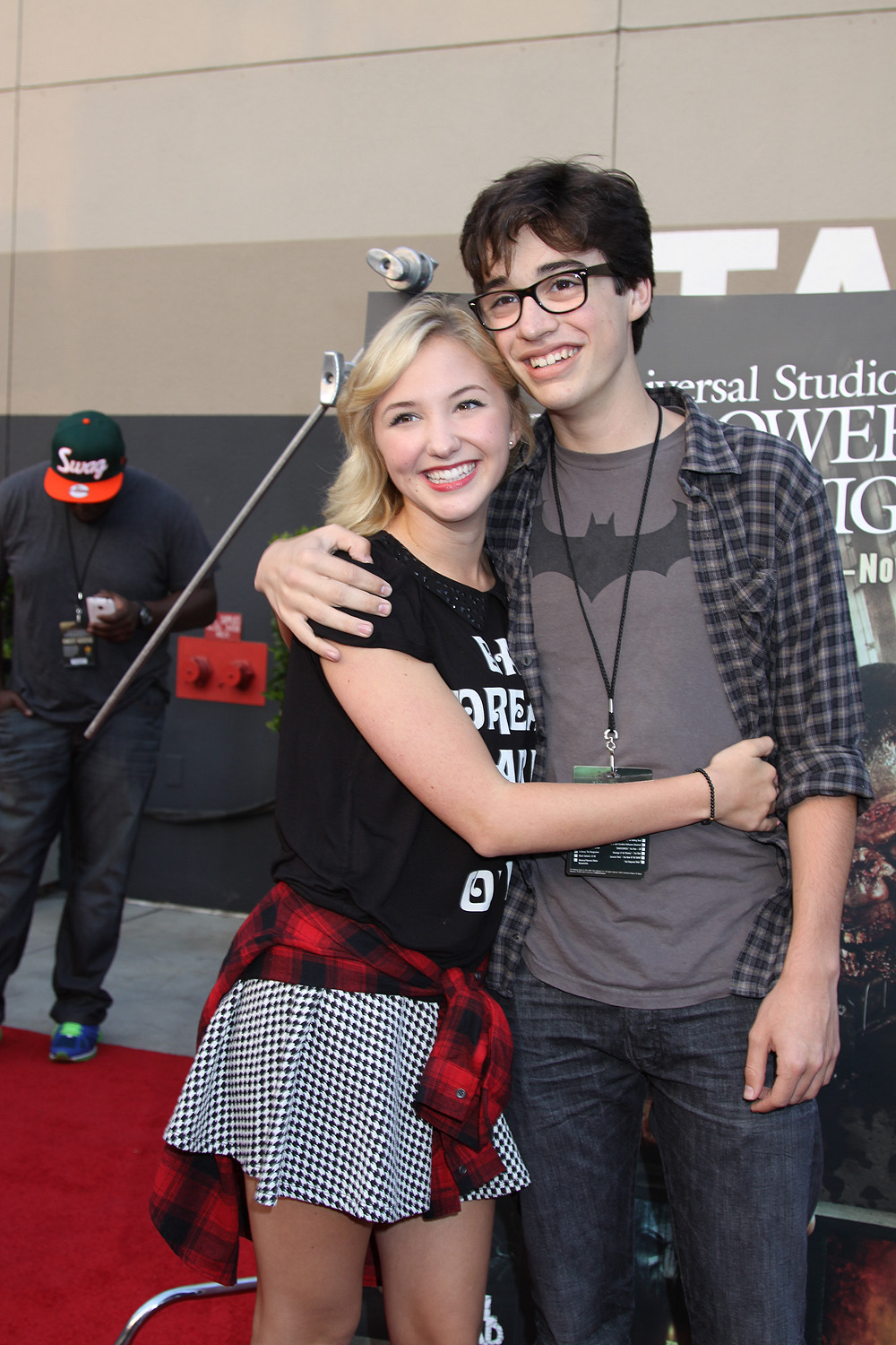 Audrey Whitby and Joey Bragg at the HALLOWEEN HORROR NIGHTS EYEGORE AWARDS ...