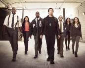 Terry Crews, Melissa Fumero, Andre Braugher, Andy Samberg, Joe Lo Truglio, Stephanie Beatriz and Chelsea Peretti in BROOKLYN NINE-NINE - Season 1 ©2013 Fox
