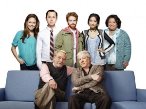 Vanessa Lachey, Brenda Song, Giovanni Ribisi, Seth Green and Tonita Castro in DADS - Season 1 | ©2013 Fox