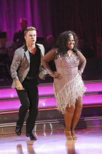 Derek Hough and Amber Riley in DANCING WITH THE STARS - Season 17 - Week 1 | ©2013 ABC/Adam Taylor
