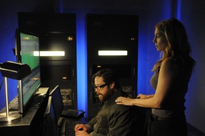 Aaron(Zak Orth) tries to stop the nukes from hitting on REVOLUTION There Will be Blood | (c) 2013 Bill Records/NBC