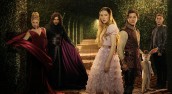 Emma Rigby as The Red Queen, Naveen Andrews as Jafar, Sophie Lowe as Alice, Peter Gadiot as Cyrus, John Lithgow as the voice of The White Rabbit and Michael Socha as The Knave of Hearts in ONCE UPON A TIME IN WONDERLAND - Season 1 | ©2013 ABC/Bob D'Amico