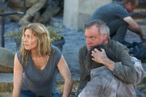 Elizabeth Mitchell as Rachel Matheson, Stephen Collins as Dr. Gene Porter on REVOLUTION "The Patriot Act" | (c) 2013 Felicia Graham/NBC