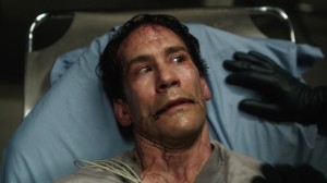Peter Farragut (Neil Napier) is infected with an unknown virus in HELIX "Pilot" | (c) 2014 SyFy
