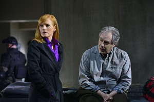 Marg Helgenberger and John Billingsley in INTELLIGENCE - Season 1 - "Pilot" | ©2013 CBS/Chris Helcermanas-Benge