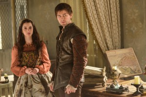 Adelaide Kane as Mary, Queen of Scots and Torrance Coombs as Bash in REIGN | © 2014 Sven Frenzel/The CW