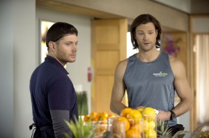 Jensen Ackles as Dean and Jared Padalecki as Sam investigate a fat farm on SUPERNATURAL "The Purge" | © 2014  Cate Cameron/The CW