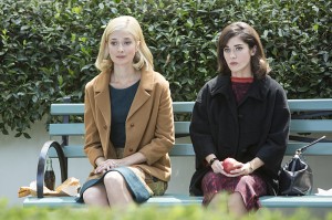 Caitlin Fitzgerald as Libby Masters and Lizzy Caplan as Virginia Johnson in MASTERS OF SEX - Season 2 | ©2014 Showtime/Michael Desmond