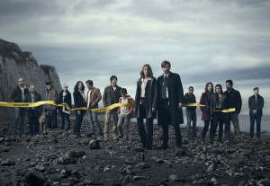 Stephen Louis Grush, Jacki Weaver, Nick Nolte, Sarah-Jane Potts, Jessica Lucas, Kevin Zegers, Josh Hamilton, Jack Irvine, Anna Gunn, David Tennant, Kendrick Sampson, Virginia Kull, Madalyn Horcher, Michael Pena and Kevin Rankin in GRACEPOINT - Season 1 - "Pilot" | ©2014 Fox/Mathieu Young Stephen Louis Grush, Jacki Weaver, Nick Nolte, Sarah-Jane Potts, Jessica Lucas, Kevin Zegers, Josh Hamilton, Jack Irvine, Anna Gunn, David Tennant, Kendrick Sampson, Virginia Kull, Madalyn Horcher, Michael Pena and Kevin Rankin in GRACEPOINT - Season 1 - "Pilot" | ©2014 Fox/Mathieu Young