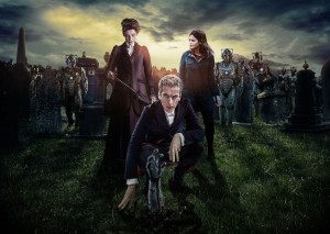 Michelle Gomez, Peter Capaldi, Jenna Coleman and the Cybermen in DOCTOR WHO - Series 8 - "Death in Heaven" | ©2014 BBC/BBC Worldwide/Adrian Rogers