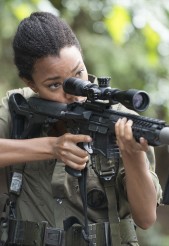 Sasha (Sonequa Martin-Green) takes out her frustrations on zombies and dogs in THE WALKING DEAD | © 2015 AMC/Gene Page