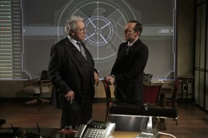 Clark Gregg stars as Coulson and Edward James Olmos stars as Gonzales in AGENTS OF SHIELD | © 2015 ABC/Adam Rose