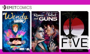 Covers of upcoming female-created comics by Emet Comics | © 2015 Emet Comics