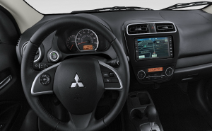 The interior of the 2015 Mitsubishi Mirage ES | ©2015 Mitsubishi The interior of the 2015 Mitsubishi Mirage ES | ©2015 Mitsubishi
