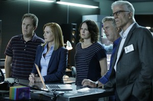 David Berman, Marg Helgenberger, Jorja Fox, William Petersen and Ted Danson in CSI: CRIME SCENE INVESTIGATION - Season 15 | © 2015 CBS/Sonja Flemming