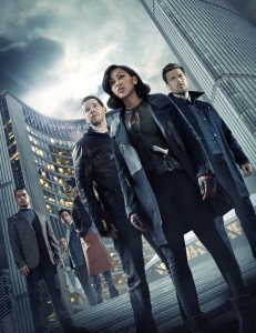 Wilmer Valderrama as Will Blake, Laura Regan as Agatha, Daniel London as Wally, Li Jun Li as Akeela, Stark Sands as Dash, Megan Good as Det. Lara Vega and Nick Zano as Arthur in MINORITY REPORT - Season 1 | ©2015 Fox/Michael Becker