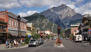 The town of Banff in Alberta, Canda The town of Banff in Alberta, Canda