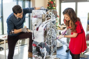 Rachel Boston and David Alpay star in ICE SCULPTURE CHRISTMAS | © 2015 Marcel Williams/Hallmark