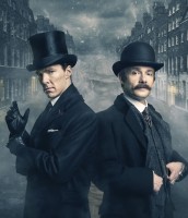Martin Freeman and Benedict Cumberbatch in SHERLOCK: THE ABOMINABLE BRIDE | ©2015 PBS/Robert Viglasky/Hartswood Films and BBC One and MASTERPIECE