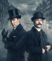 Martin Freeman and Benedict Cumberbatch in SHERLOCK: THE ABOMINABLE BRIDE | ©2015 PBS/Robert Viglasky/Hartswood Films and BBC One and MASTERPIECE