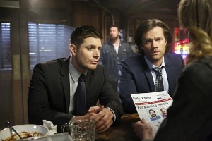 Jensen Ackles as Dean and Jared Padalecki as Sam in SUPERNATURAL - Season 11 - "Red Meat" | ©2016 The CW/Bettina Strauss