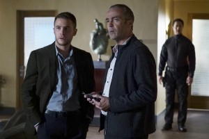John Hannah as Holden Radcliffe and Iain De Caestecker as Leo Fitx in AGENTS OF SHIELD | © 2017 ABC/Eric McCandless
