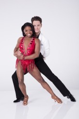 Simone Biles and Sasha Farber in DANCING WITH THE STARS - Season 24 | ©2017 ABC/Craig Sjodin