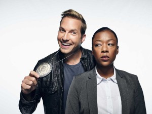 Ryan Hansen and Samira Wiley in RYAN HANSEN SOLVES CRIMES - Season 1 | ©2017 YouTube Red