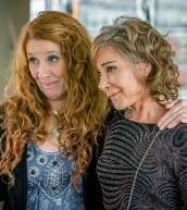 Phyllis Logan as Linda and Zoe Wanamaker as Gail in GIRLFRIENDS | © 2018 Acorn