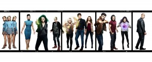 L-R: Skyler Samuels, Grace Byers, Emma Dumont, Percy Hynes White, Natalie Alyn Lind, Stephen Moyer, Amy Acker, Sean Teale, Blair Redford, Jamie Chung and Coby Bell inTHE GIFTED - Season 2| ©2018 Fox/Justin Stephens