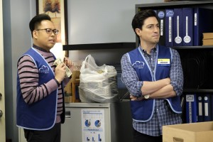 Nico Santos as Mateo and Ben Feldman as Jonah in SUPERSTORE - Season 4 - "Minor Crimes" |©2019 NBCUniversal/Trae Patton