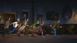 Sam, Fred, Velma, Castiel, Shaggy, Scooby, Daphne and Dean in SUPERNATURAL - Season 13 - "ScoobyNatural" |©2018 The CW/Warner Bros. Entertainment Inc.