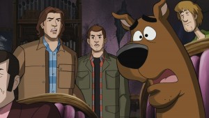 Sam, Dean, Scooby and Shaggy in SUPERNATURAL - Season 13 - "ScoobyNatural" |©2018 The CW/Warner Bros. Entertainment Inc.