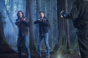 Jared Padalecki as Sam and Jensen Ackles as Dean in SUPERNATURAL - Season 14 - "Don't Go in the Woods"| ©2019 The CW Network, LLC/Dean Buscher